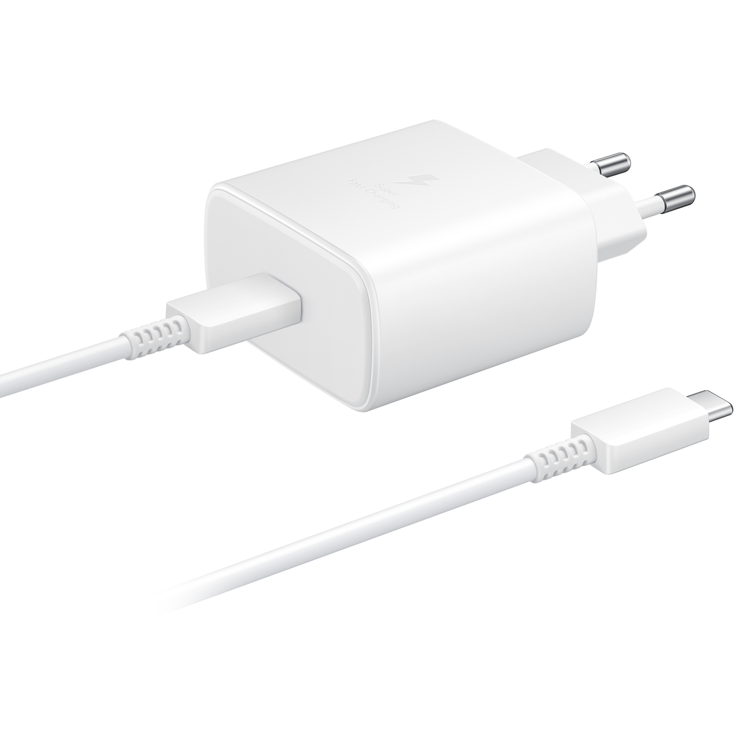 Samsung EP-TA845 + DW76767JWE Chargeur réseau avec câble USB-C, 45W, 4,05A, 1 x USB-C, blanc GP-PTU020SOFWQ