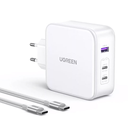 UGREEN CD289, 140W, 5A, 1 x USB-A - 2 x USB-C, Blanc