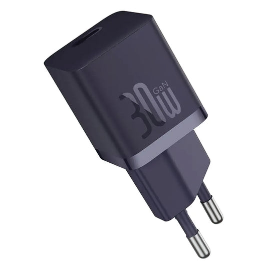Chargeur réseau avec câble USB-C Baseus GaN Mini 1C, 30W, 3A, 1 x USB-C, Violet P10110902523-00