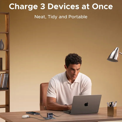 Chargeur réseau avec câble USB-C UGREEN X615, 65W, 3A, 1 x USB-A - 1 x USB-C, Gris
