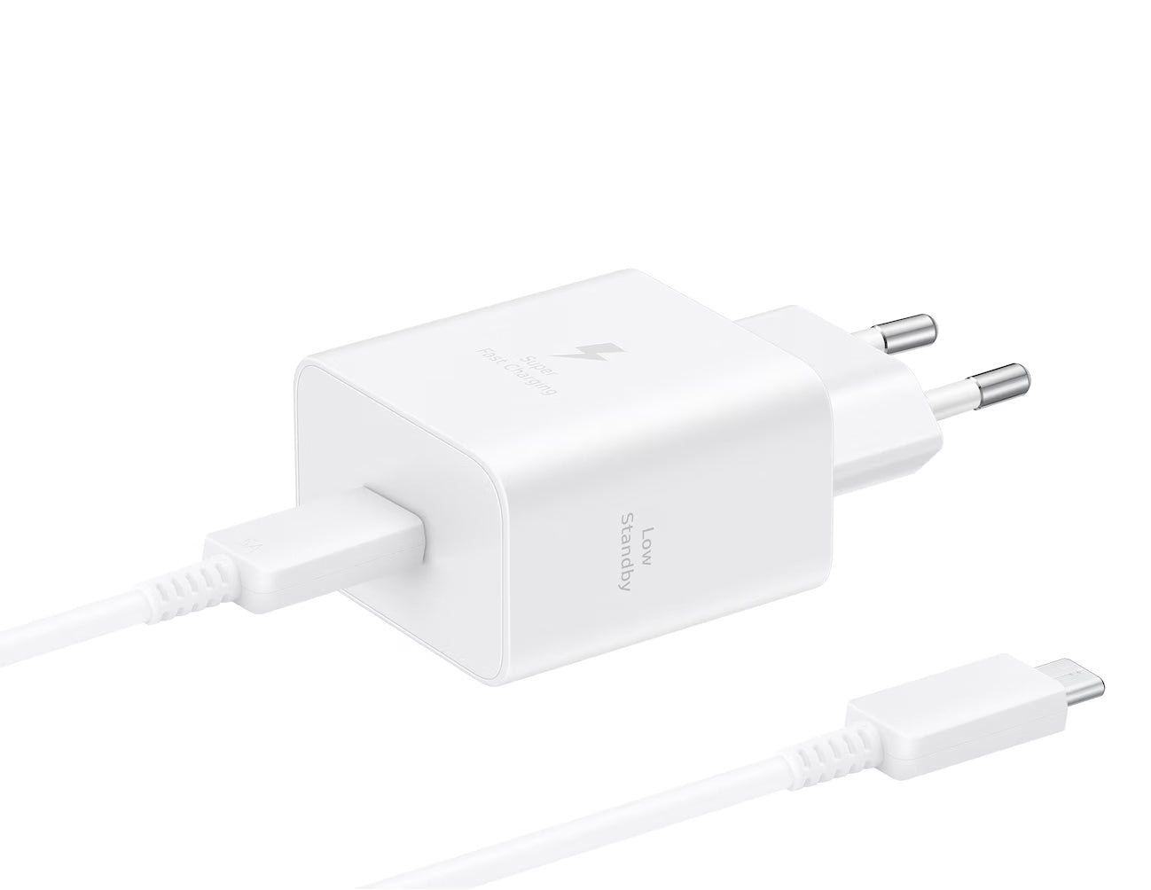 Chargeur réseau avec câble USB-C Samsung, 45W, 4.05A, 1 x USB-C, Blanc EP-T4511XWEGEU
