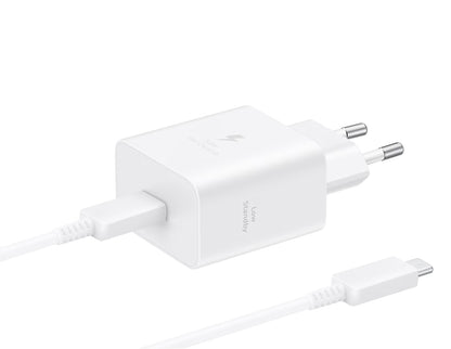 Chargeur réseau avec câble USB-C Samsung, 45W, 4.05A, 1 x USB-C, Blanc EP-T4511XWEGEU