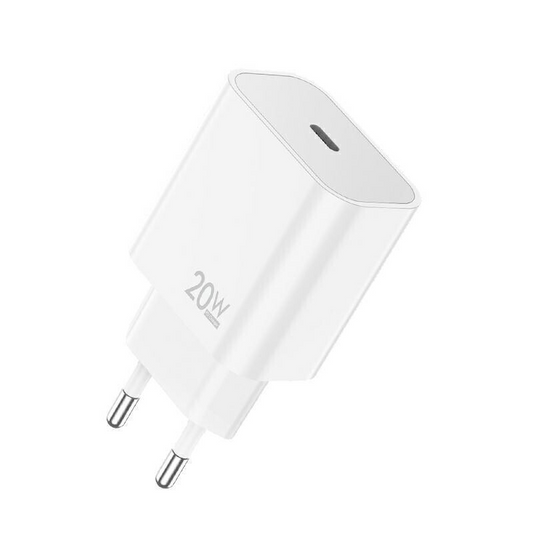 Chargeur secteur avec câble USB-C Sendem OG73, 20W, 3A, 1 x USB-C, blanc
