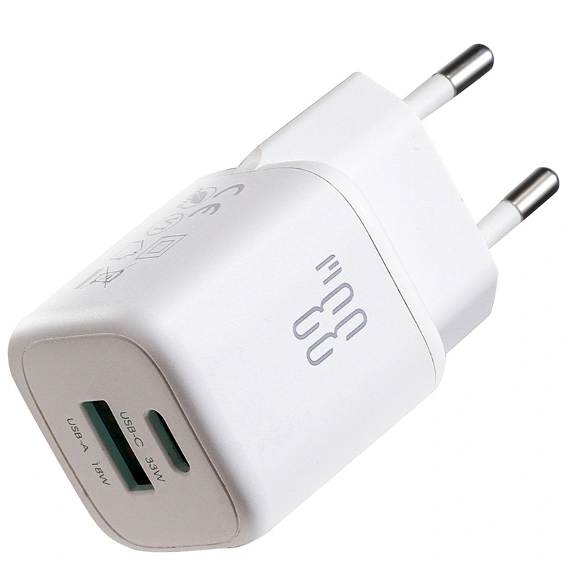 Joyroom JR-TG7 USB-C Cable Wall Charger, 33W, 3A, 1 x USB-A - 1 x USB-C, White