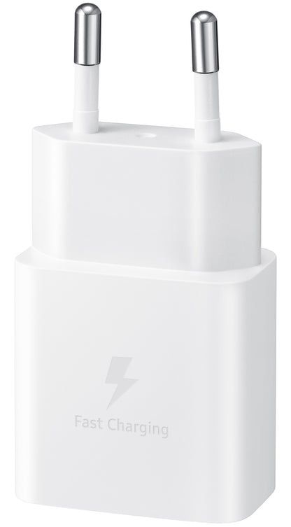 Chargeur réseau USB-C Samsung avec câble USB-C, 15W, 2A, 1 x USB-C, blanc EP-T1510XWEGEU