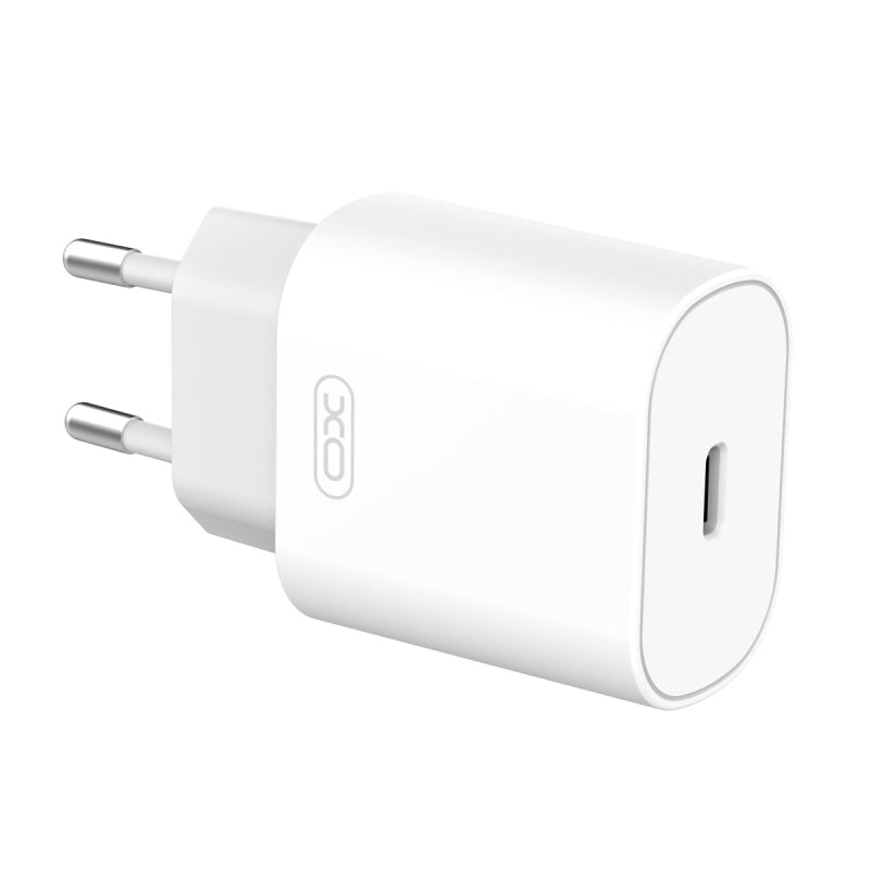Chargeur Réseau XO Design, 25W, 3A, 1 x USB-C, Blanc