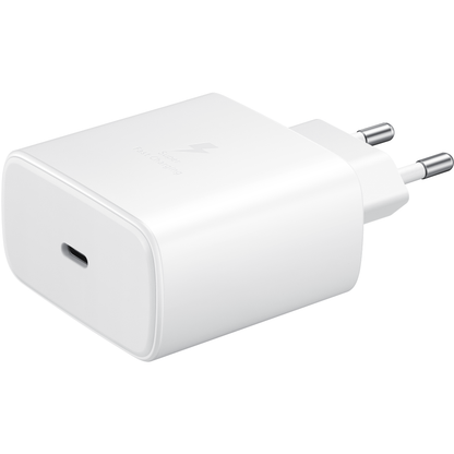 Samsung EP-TA845 + DW76767JWE Chargeur réseau avec câble USB-C, 45W, 4,05A, 1 x USB-C, blanc GP-PTU020SOFWQ