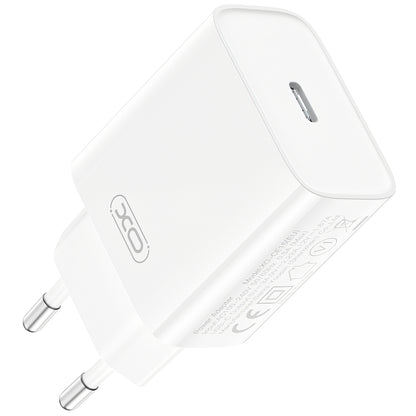Network Charger with USB-C Cable XO Design CE15, 20W, 3A, 1 x USB-C, White
