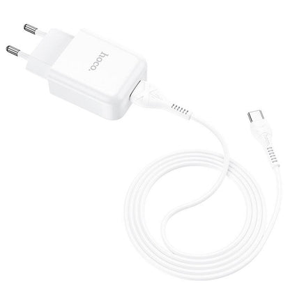 Chargeur réseau avec câble USB-C HOCO N2, 10W, 2.1A, 1 x USB-A, blanc 