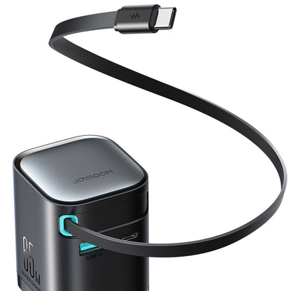 Joyroom JR-TCL02 Chargeur réseau avec câble USB-C JR-TCL02, 65W, 3A, 1 x USB-A - 1 x USB-C, Noir 