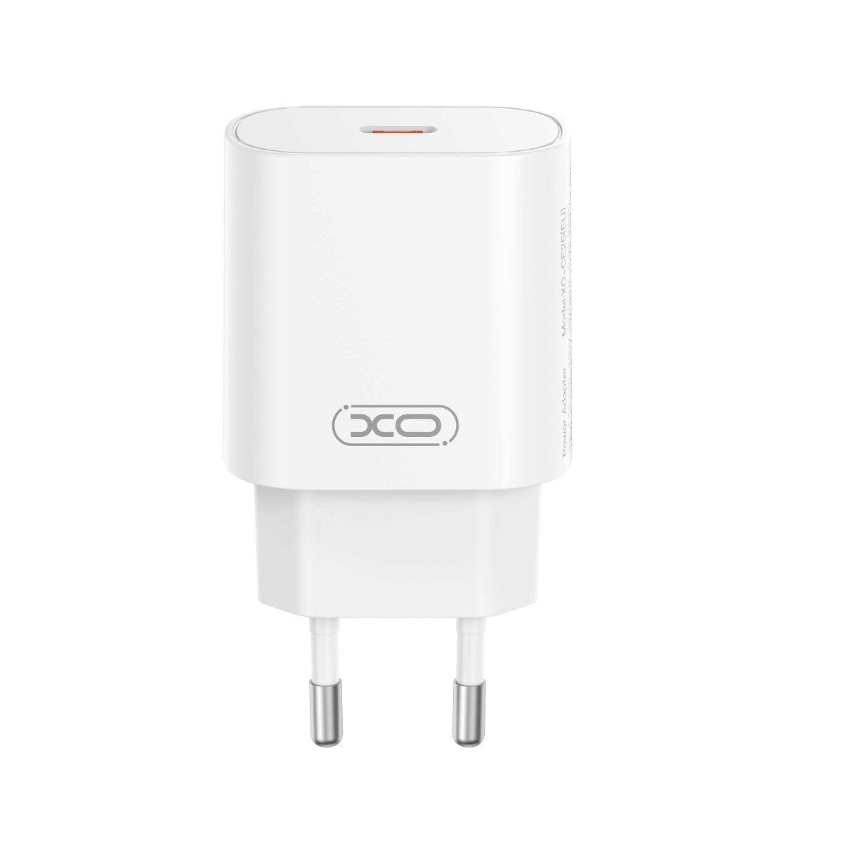 Network Charger with USB-C Cable XO Design CE25, 25W, 3A, 1 x USB-C, White