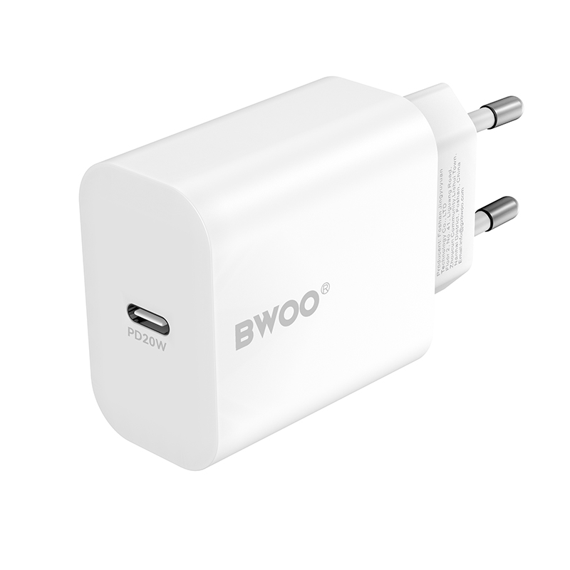 Network Charger with Lightning Cable BWOO CDA233, 20W, 3A, 1 x USB-C, White