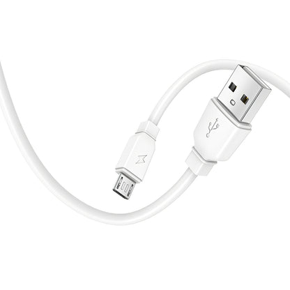 Chargeur réseau Prestico F7S avec câble microUSB, 12W, 2.4A, 1 x USB-A, blanc 