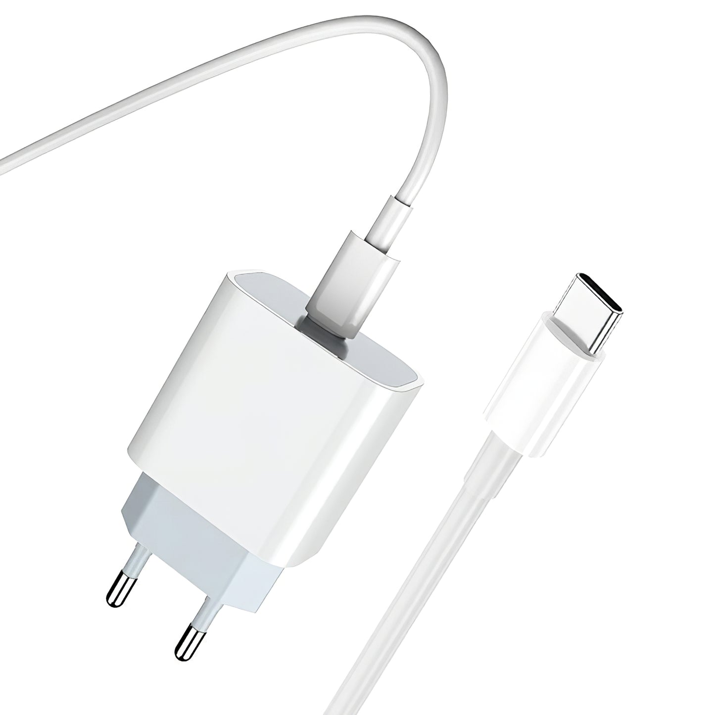 Prestico F8S USB-C Cable Wall Charger, 20W, 3A, 1 x USB-C, White