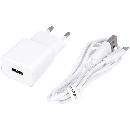 MaXlife MXTC-01, 10,5W, 2,1A, 1 x USB-A, blanc