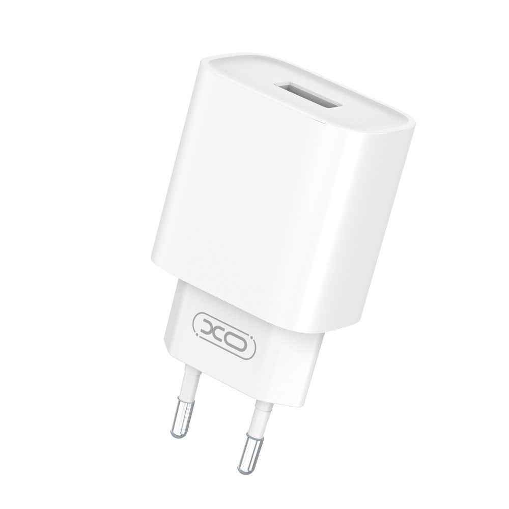 Chargeur réseau avec câble Lightning XO Design CE02D, 18W, 3A, 1 x USB-A, Blanc