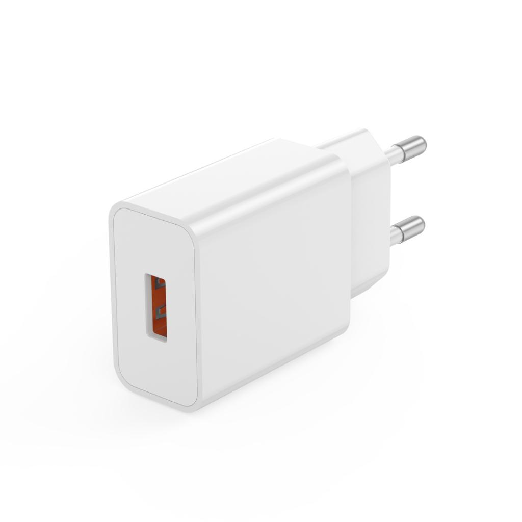Chargeur secteur avec câble microUSB XO Design L127, 18W, 3A, 1 x USB-A, Blanc