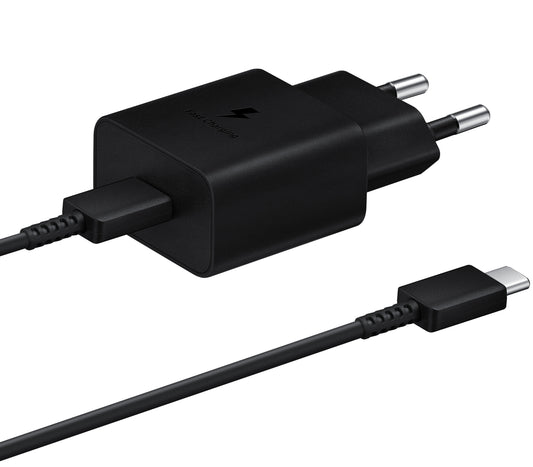 Chargeur réseau USB-C Samsung avec câble USB-C, 15W, 2A, 1 x USB-C, noir EP-T1510XBEGEU EP-T1510XBEGEU