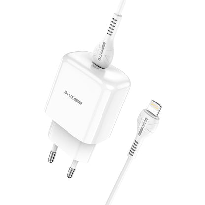 BLUE Power BBN3 Chargeur réseau avec câble Lightning, 20W, 3A, 1 x USB-C, blanc