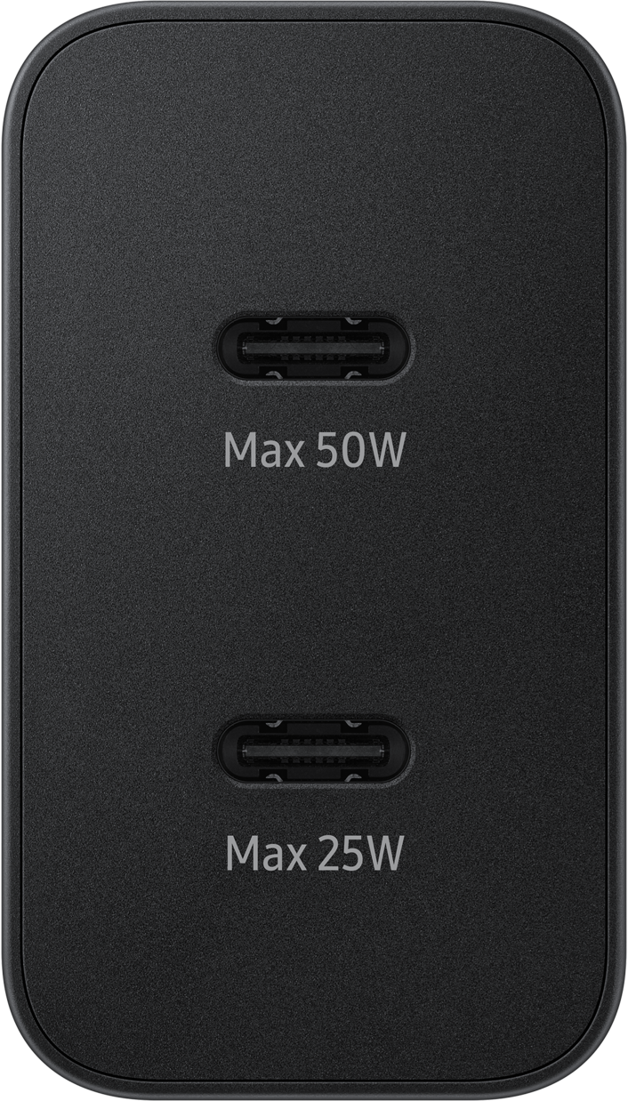 Chargeur réseau Samsung avec câble USB-C, 50W, 3A, 2 x USB-C, noir EP-T5020XBEGEU