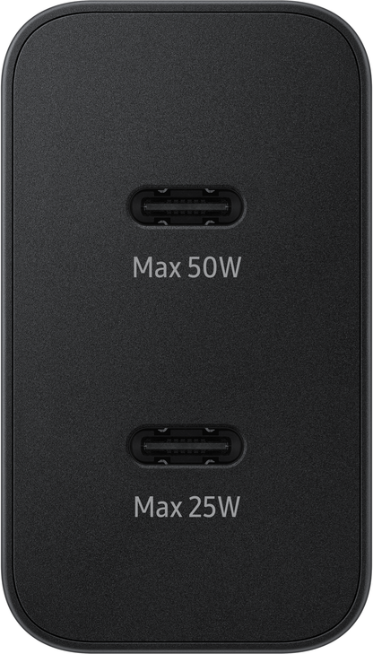 Chargeur réseau Samsung avec câble USB-C, 50W, 3A, 2 x USB-C, noir EP-T5020XBEGEU