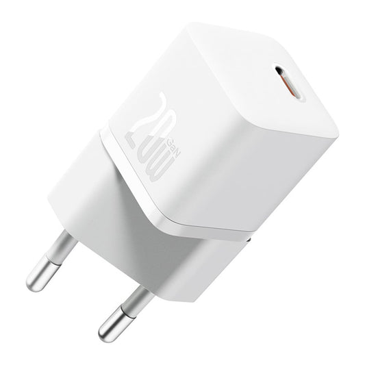 Chargeur Réseau avec Câble USB-C Baseus GaN5, 20W, 3A, 1 x USB-C, Blanc P10110900213-01