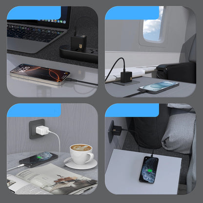 Chargeur réseau avec câble USB-C Dudao A28C, 45W, 3A, 1 x USB-C, Blanc