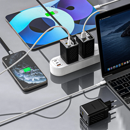 Chargeur réseau avec câble USB-C Dudao A67EU, 67W, 3.35A, 1 x USB-A - 1 x USB-C, Noir