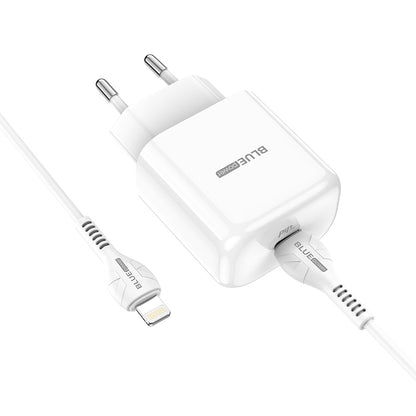 BLUE Power BBN3 Chargeur réseau avec câble Lightning, 20W, 3A, 1 x USB-C, blanc