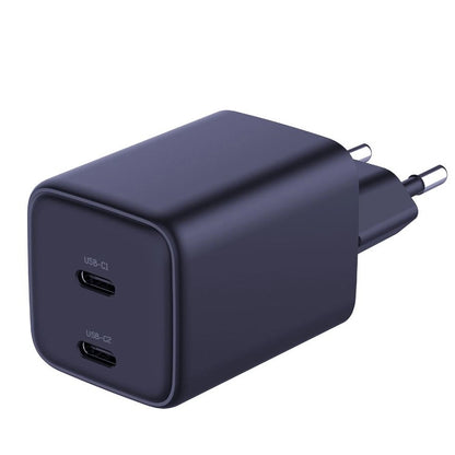 Chargeur réseau HyperCharger 3MK avec câble USB-C, 45W, 3A, 2 x USB-C, noir 