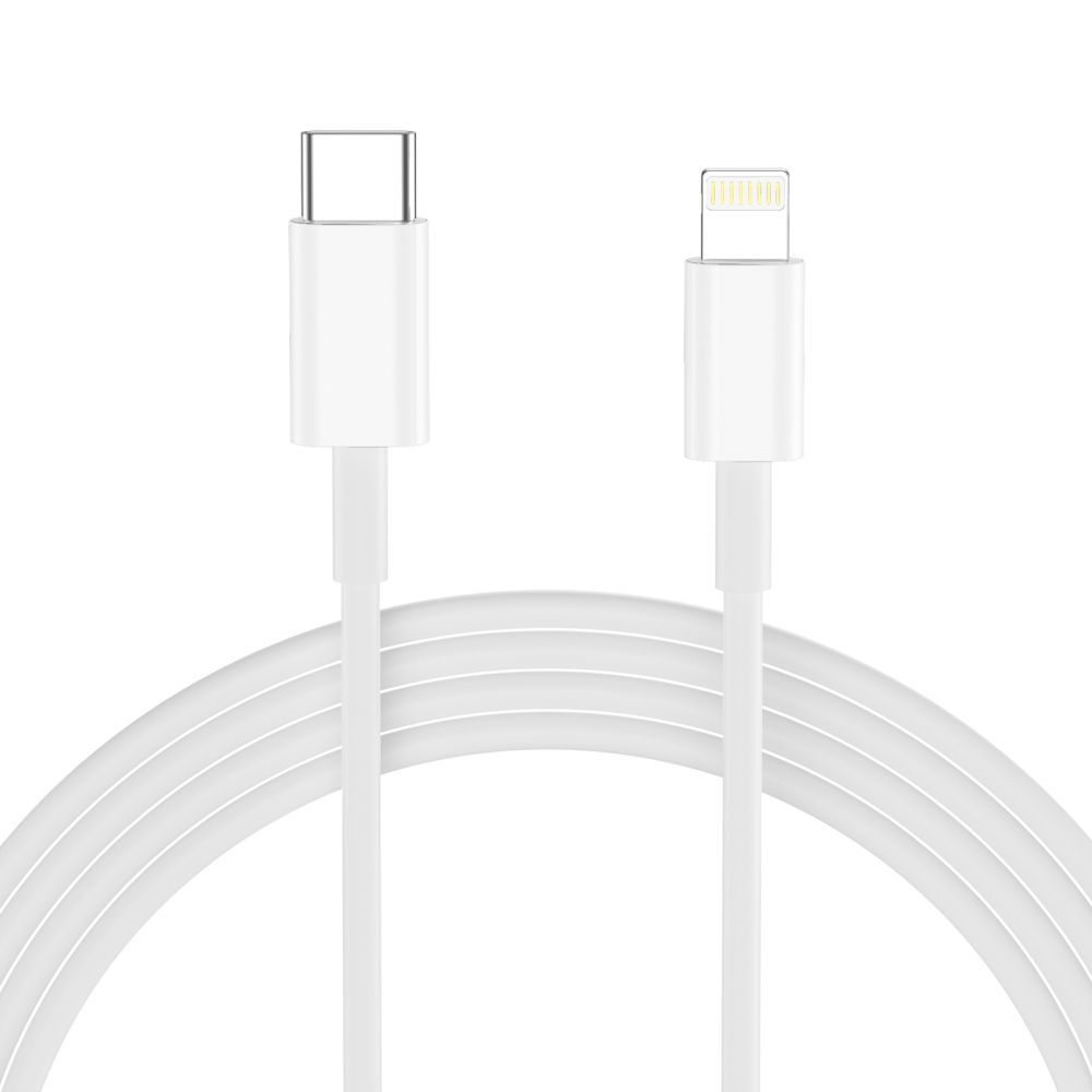 Chargeur secteur avec câble Lightning Tech-Protect NCA20, 20W, 3A, 1 x USB-A - 1 x USB-C, Blanc