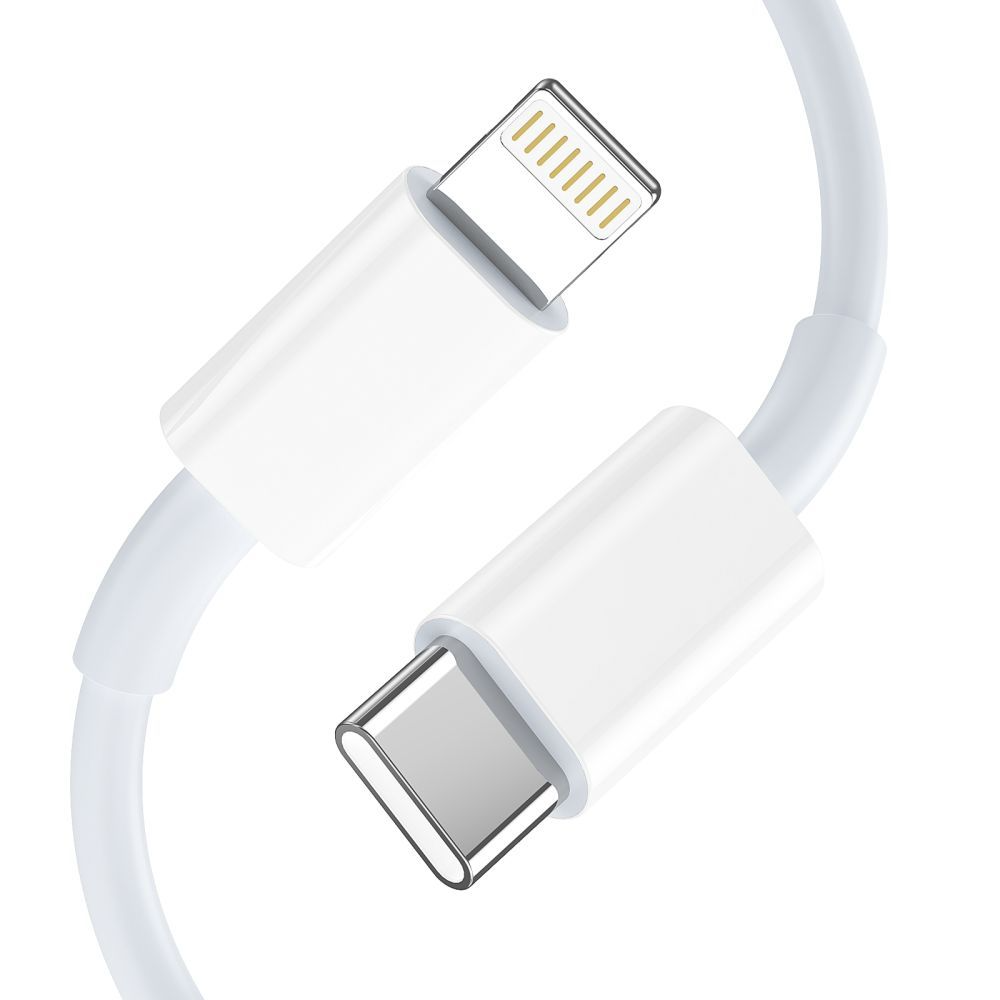Chargeur secteur avec câble Lightning Tech-Protect NCA20, 20W, 3A, 1 x USB-A - 1 x USB-C, Blanc
