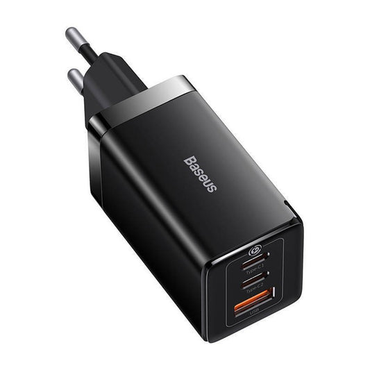 Chargeur Réseau avec Câble USB-C Baseus GaN5 Pro, 65W, 3.25A, 1 x USB-A - 2 x USB-C, Noir C0206500