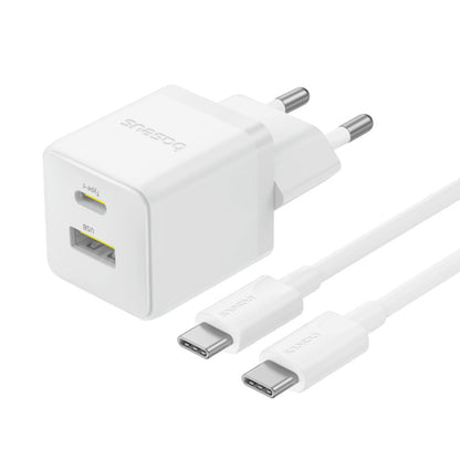 Chargeur Réseau avec Câble USB-C Baseus Palm, 30W, 3A, 1 x USB-A - 1 x USB-C, Blanc P1011160A213-01