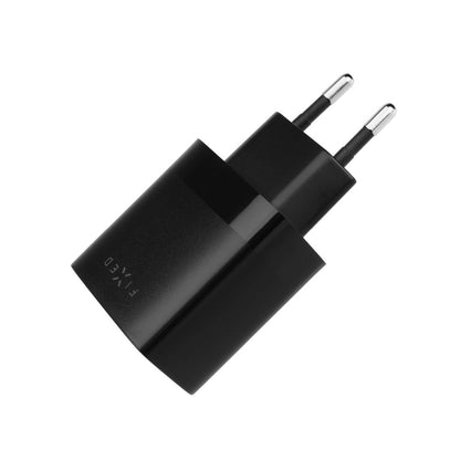 Chargeur réseau avec câble USB-C Fixed, 17W, 3A, 2 x USB-A, Noir