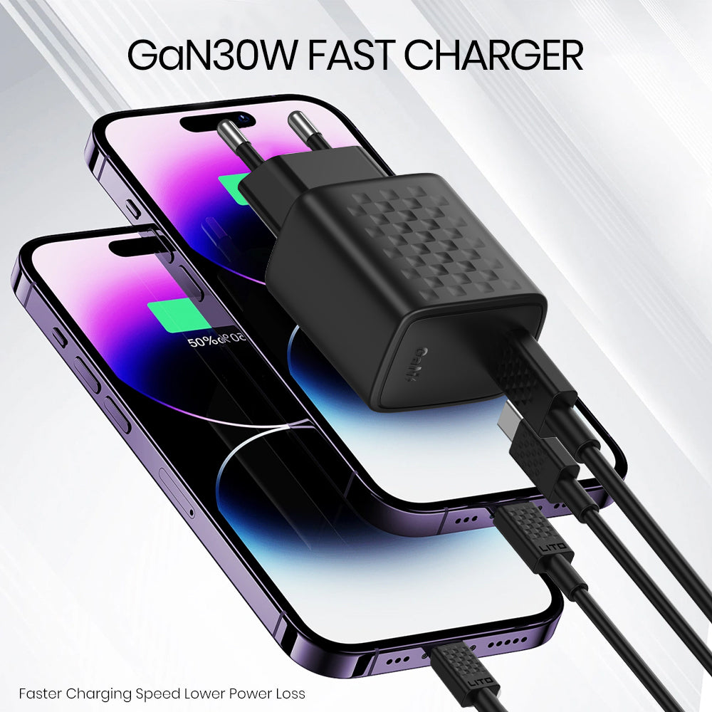 Chargeur Réseau Lito LC17, 30W, 3A, 1 x USB-C, Noir