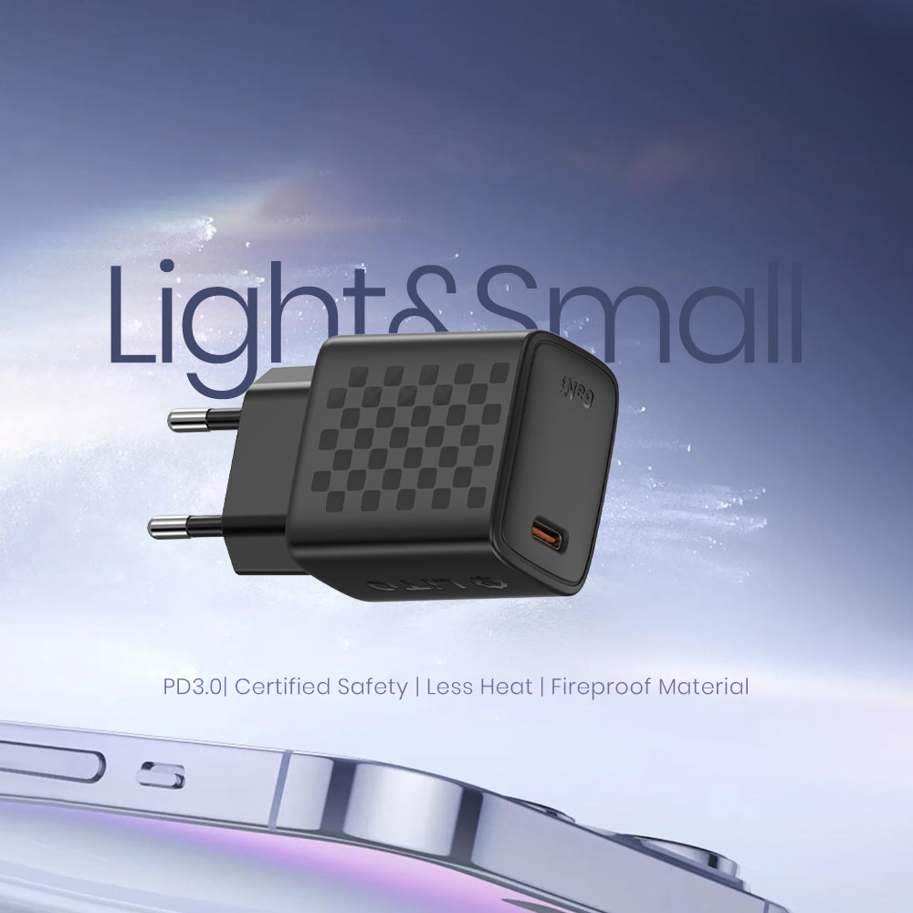 Chargeur réseau avec câble USB-C Lito LC17T, 30W, 3A, 1 x USB-C, Noir