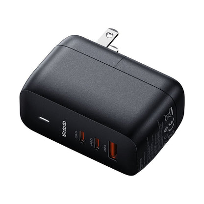 Chargeur réseau avec câble USB-C McDodo CH-8442 Mecha Travel, 65W, 5A, 1 x USB-A - 2 x USB-C, Noir