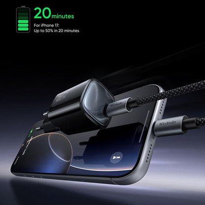 Chargeur secteur avec câble USB-C Mcdodo Nano CH-4433, 45W, 3A, 1 x USB-C, Noir