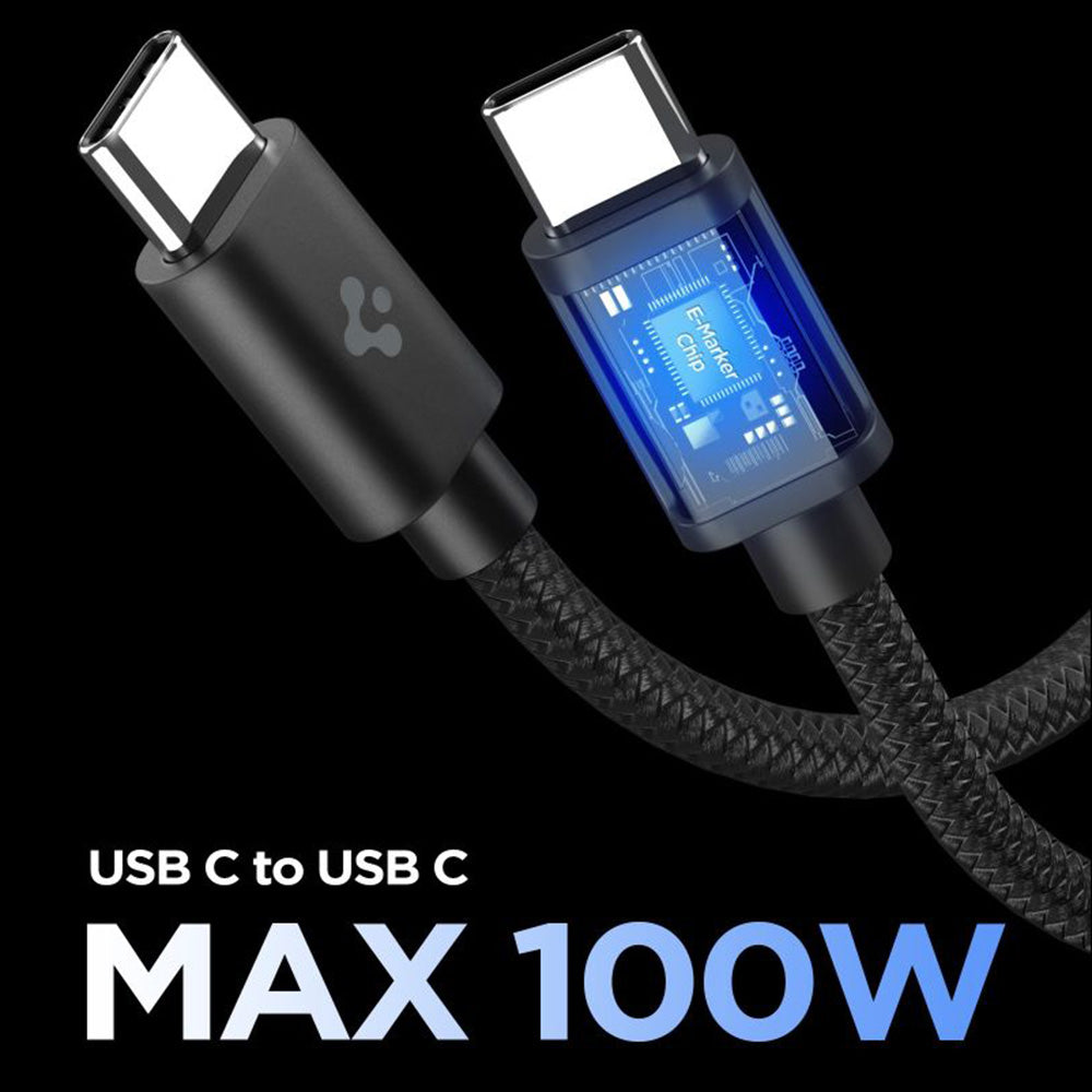 Chargeur Réseau avec Câble USB-C Spigen EE451EU Essential, 45W, 3A, 1 x USB-C, Noir ACH09474