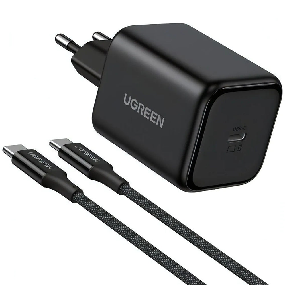 Chargeur secteur avec câble USB-C UGREEN X524 (65054), 45W, 3A, 1 x USB-C, Noir