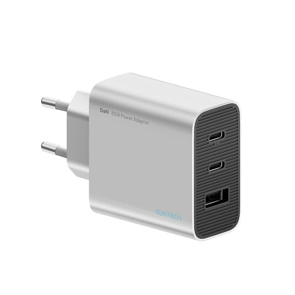 Chargeur secteur Cuktech, 65W, 3,25A, 1 x USB-A - 2 x USB-C, Blanc CUK0A15CEUSL