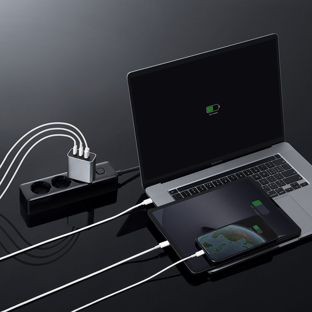 Chargeur secteur Cuktech, 65W, 3,25A, 1 x USB-A - 2 x USB-C, Blanc CUK0A15CEUSL