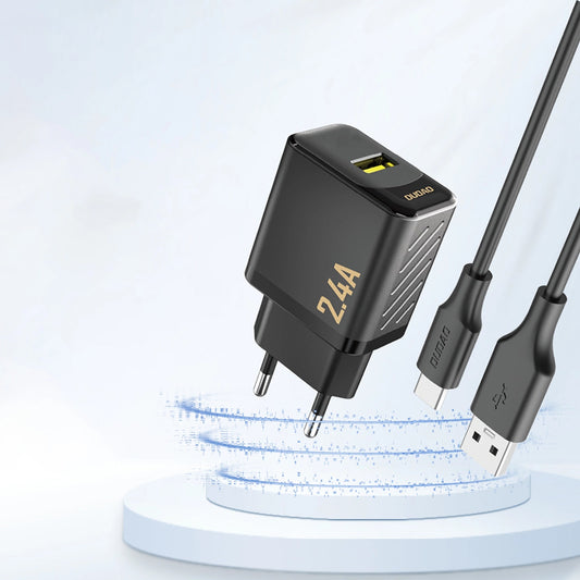 Chargeur secteur Dudao A23, 12W, 2.4A, 1 x USB-A, Noir