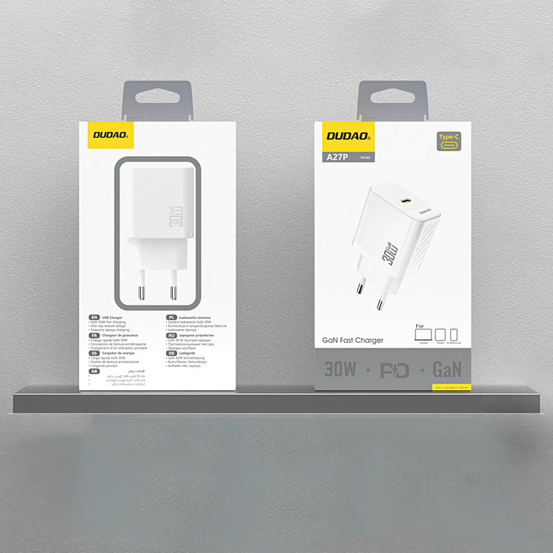 Chargeur Réseau Dudao A27P, 30W, 3A, 1 x USB-C, Blanc