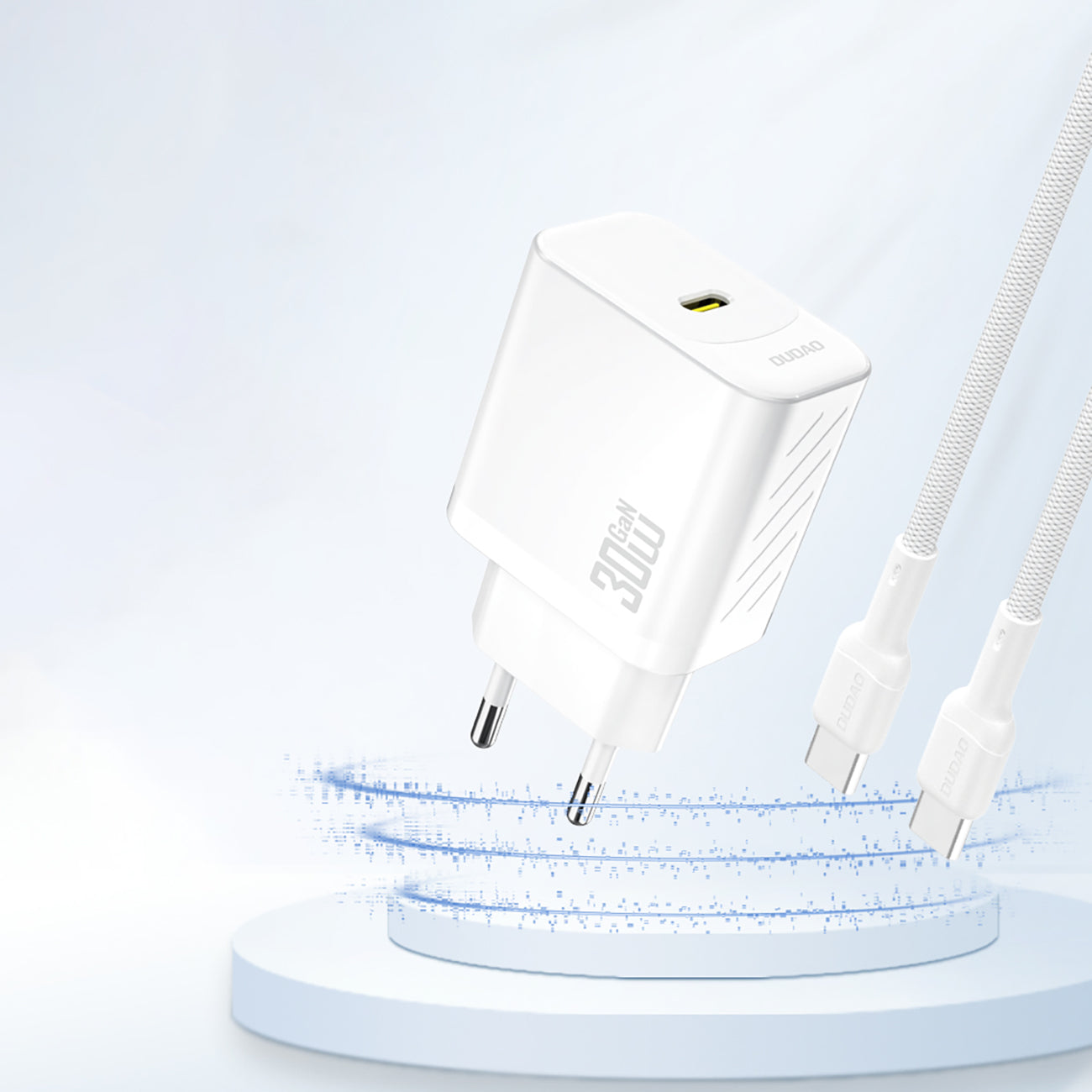 Chargeur Réseau Dudao A27P, 30W, 3A, 1 x USB-C, Blanc