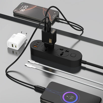 Chargeur Réseau Dudao A27TEU, 30W, 3A, 1 x USB-A - 1 x USB-C, Noir