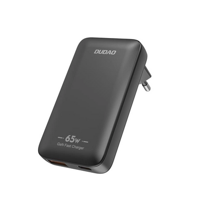 Chargeur réseau Dudao A65Q Travel, 65W, 3.25A, 1 x USB-A - 1 x USB-C, Noir
