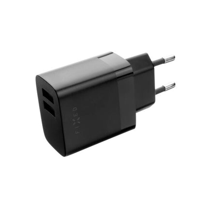 Chargeur Réseau Fixed, 17W, 3A, 2 x USB-A, Noir