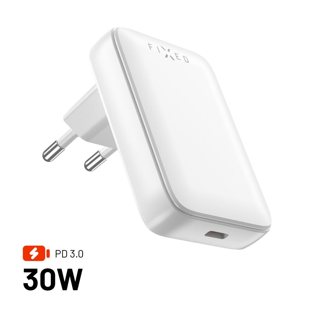 Chargeur Réseau Fixed, 30W, 3A, 1 x USB-C, Blanc